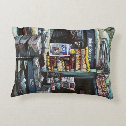 ニューヨーク州ユニオンスクエア、クリソコリア・モーニング アクセントクッション (裏面)