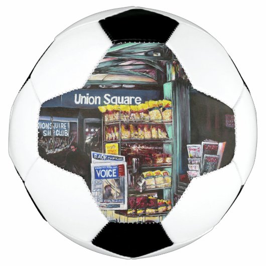 ニューヨーク州ユニオンスクエア、クリソコリア・モーニング サッカーボール (正面)