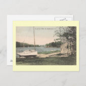 ニューヨーク州ロングアイランド・サウスオールドの景観 ヴィンテージ ポストカード (正面/裏面)