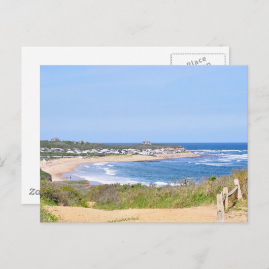 ニューヨーク州ロングアイランド、モントークのロッキービーチ ポストカード (正面/裏面)