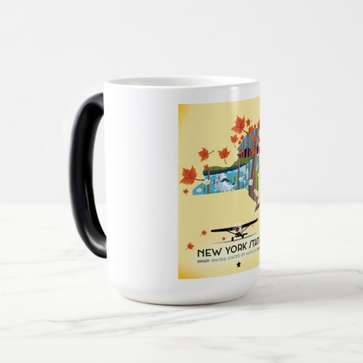 ニューヨーク州ヴィンテージ旅行ポスター モーフィングマグカップ