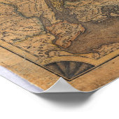 ニューヨーク州南部の地図 ポスター (角)