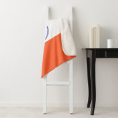 ニューヨーク州旗と愛国心のあるシェルパ毛布 シェルパブランケット (インサイチュ)