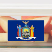 ニューヨーク州旗のある愛国的なラベル州 ラベル (貼付)