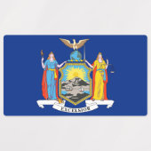 ニューヨーク州旗のある愛国的なラベル州 ラベル (デザイン1)