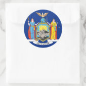 ニューヨーク州旗のシール ラウンドシール (バッグ)