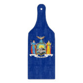 ニューヨーク州旗を持つガラス製カッティングボードパドル カッティングボード (正面)