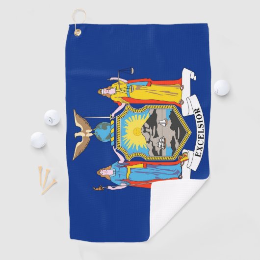 ニューヨーク州旗を持つゴルフタオル ゴルフタオル (インサイチュ)