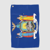 ニューヨーク州旗を持つゴルフタオル ゴルフタオル (正面)