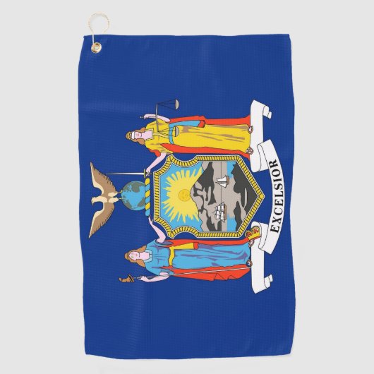 ニューヨーク州旗を持つゴルフタオル ゴルフタオル (正面)