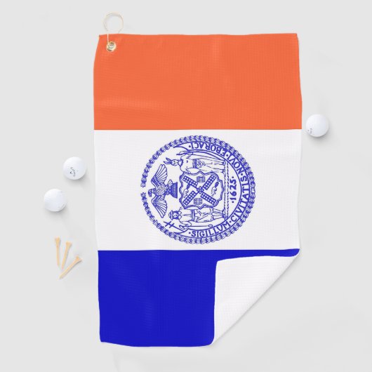 ニューヨーク州旗を持つゴルフタオル ゴルフタオル (インサイチュ)