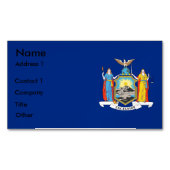 ニューヨーク州旗を持つ名刺マグネット マグネット名刺 (正面)