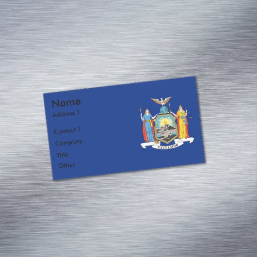 ニューヨーク州旗を持つ名刺マグネット マグネット名刺 (インサイチュ)