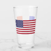 ニューヨーク州旗を持つ愛国的なガラス杯 タンブラーグラス (裏面)