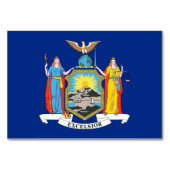 ニューヨーク州旗を持つ愛国的なテーブルカード テーブルナンバー (正面)