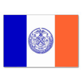 ニューヨーク州旗を持つ愛国的なテーブルカード テーブルナンバー (正面)