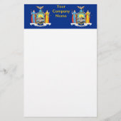 ニューヨーク州旗を持つ文房具 便箋 (正面)