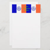 ニューヨーク州旗を持つ文房具 便箋 (正面/裏面)