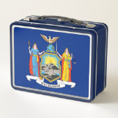 ニューヨーク州旗を持つ金属製ステンレスランチボックス メタルランチボックス (裏面)