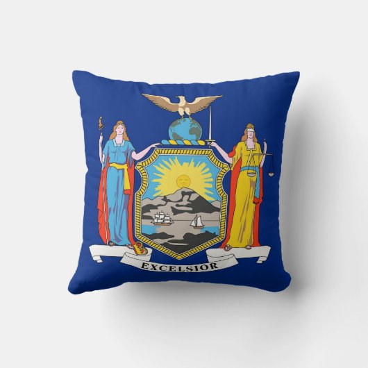 ニューヨーク州旗アメリカのモージョピロー クッション (裏面)