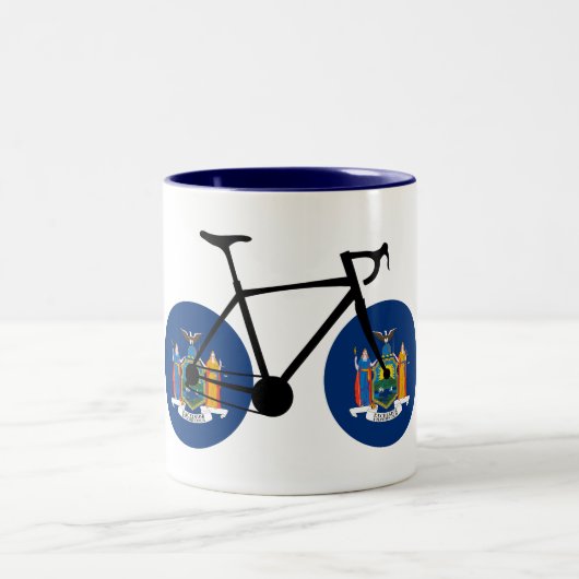 ニューヨーク州旗サイクル ツートーンマグカップ (中央)