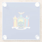 ニューヨーク州旗デザインデコール ガラスコースター (裏面)