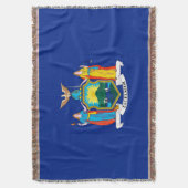 ニューヨーク州旗デザインデコール スローブランケット (正面縦)