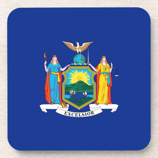ニューヨーク州旗デザイン コースター (正面)