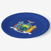 ニューヨーク州旗デザイン ペーパープレート (アングル)
