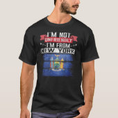 ニューヨーク州旗ニューヨークからの非友好的なI'M From New York Tシャツ (正面)