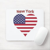 ニューヨーク州旗ハート マウスパッド (マウス)