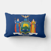 ニューヨーク州旗プリント愛国心 ランバークッション (正面)