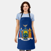 ニューヨーク州旗 エプロン (着用した状態)