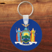 ニューヨーク州旗、エンパイア州、アメリカ植民地 キーホルダー (正面)