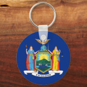 ニューヨーク州旗、エンパイア州、アメリカ植民地 キーホルダー (正面)