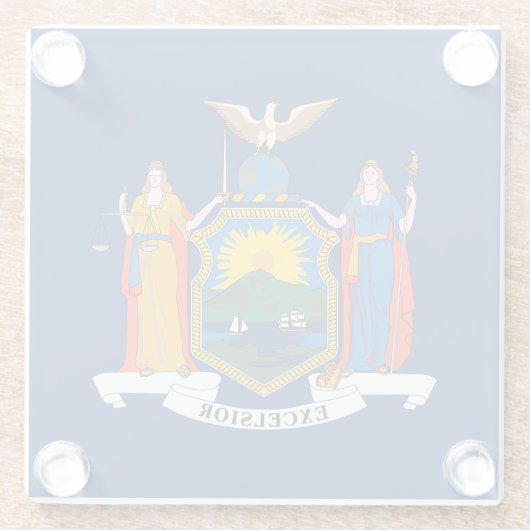 ニューヨーク州旗 ガラスコースター (裏面)