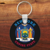 ニューヨーク州旗 キーホルダー (正面)