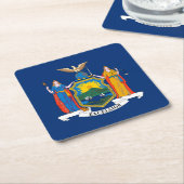 ニューヨーク州旗 スクエアペーパーコースター (アングル)