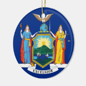 ニューヨーク州旗 セラミックオーナメント (左)