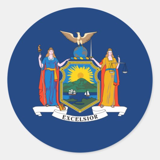 ニューヨーク州旗、ニューヨーク州旗 ラウンドシール (正面)