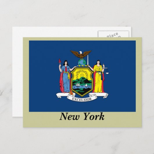 ニューヨーク州旗 ポストカード (正面/裏面)
