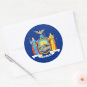 ニューヨーク州旗 ラウンドシール (封筒)