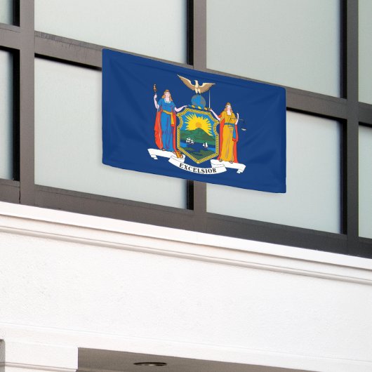 ニューヨーク州旗 横断幕 (ビルの外側)