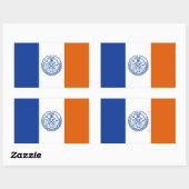 ニューヨーク州旗 長方形シール (シート)