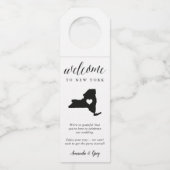 ニューヨーク州結婚の歓迎の好意 ボトルネックタグ (正面)