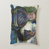 ニューヨーク州遊公園に熱狂的な人々 アクセントクッション (裏面(縦))