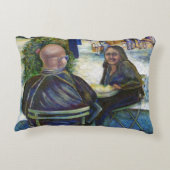 ニューヨーク州遊公園に熱狂的な人々 アクセントクッション (裏面)