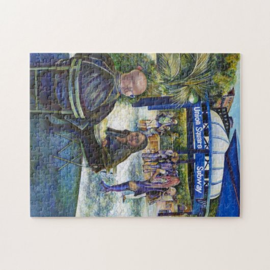 ニューヨーク州遊公園に熱狂的な人々 ジグソーパズル (横)