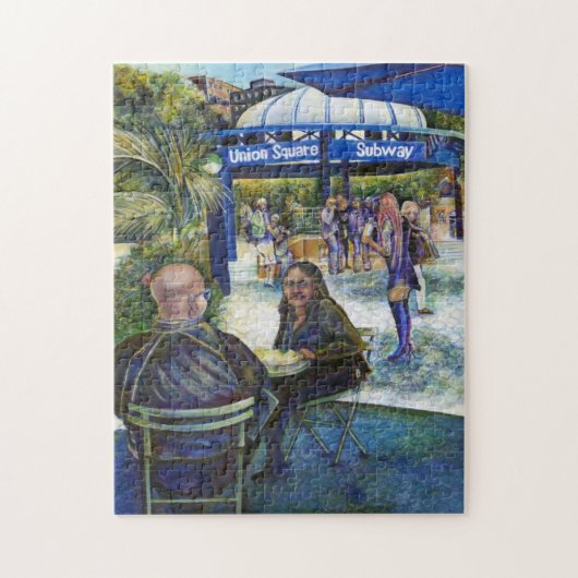 ニューヨーク州遊公園に熱狂的な人々 ジグソーパズル (縦)