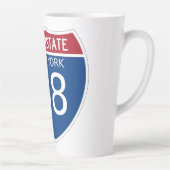 ニューヨーク州間標識 カフェラテマグ (右)